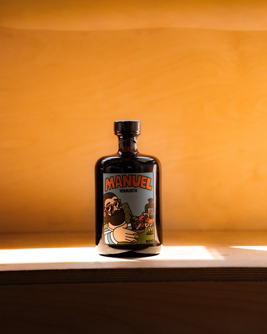 A bottle of Manuel Red Vermouth