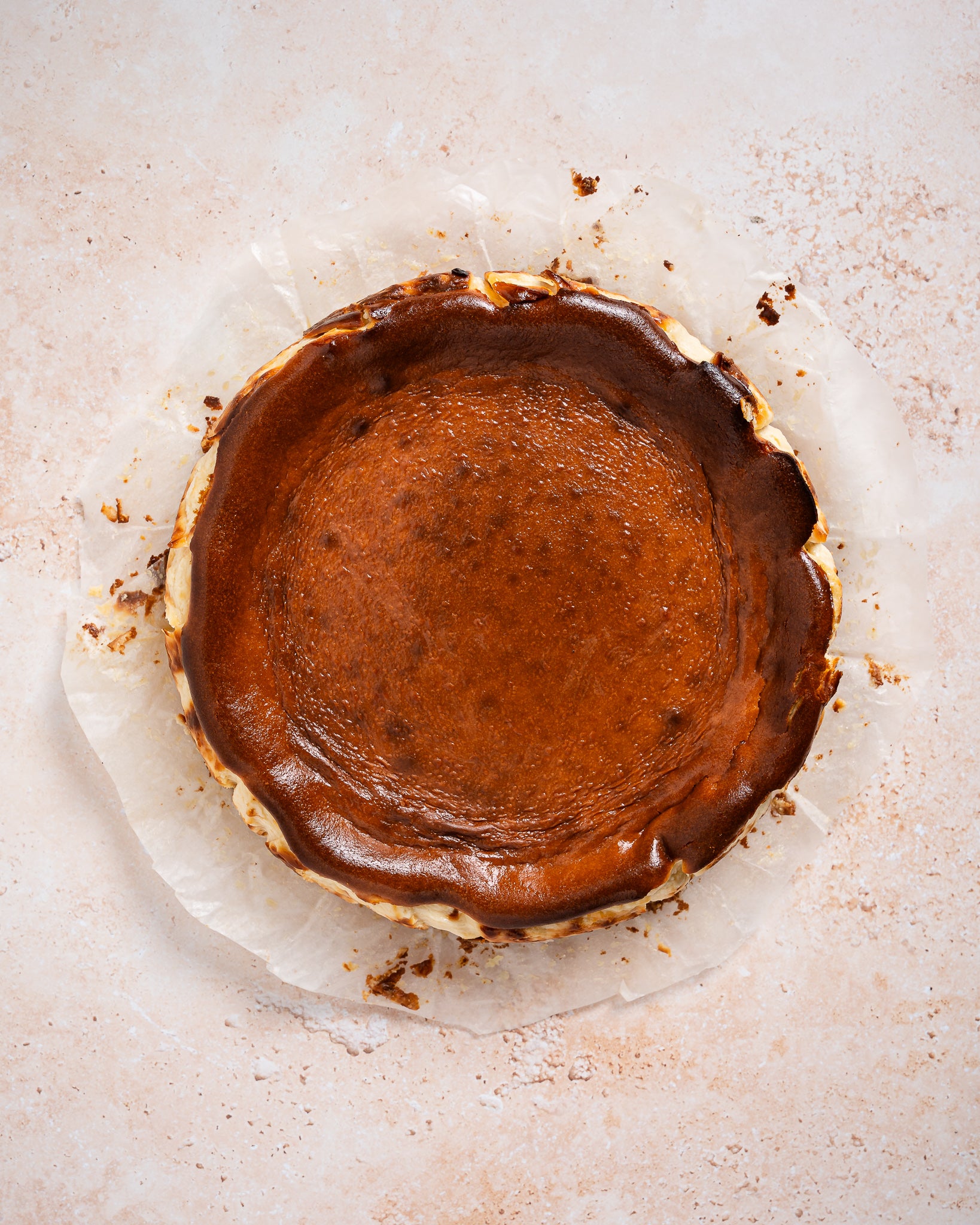 whole Basque_burnt_cheesecake